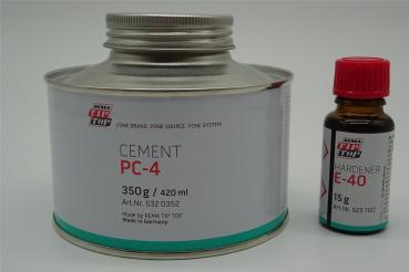 350g Plastic Cement PC-4 15g Härter E-40 PVC Weich-PVC Polyurethan Kleber PUR PU