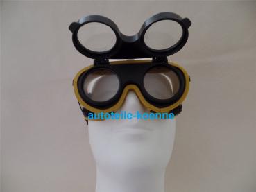 Schweißerbrille mit Klapprahmen splitterfreies Glas CE Zulassung nach EN166/169#