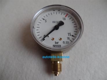 Preview: Ersatzmanometer, 1/4, EN 562, Arbeitsmanometer, neutral, 0 - 16 bar # Preview: Ersatzmanometer, 1/4, EN 562, Arbeitsmanometer, neutral, 0 - 16 bar #