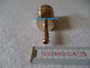 1x Druckluftkupplung NW 7,2 mm mit Tülle für Schlauch Ø 6 mm #