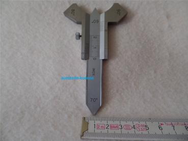 Preview: Schweißnahtlehre mit Tiefenmaß für Flach und Eckschweißnähte 0-20mm #