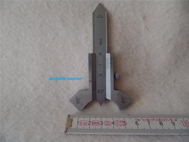 Preview: Schweißnahtlehre mit Tiefenmaß für Flach und Eckschweißnähte 0-20mm #