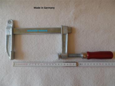 Preview: Pol-Zwinge, 400 A, 80x150 mm, Schiene 22x6 mm, Holzgriff made in Germany # Preview: Pol-Zwinge, 400 A, 80x150 mm, Schiene 22x6 mm, Holzgriff made in Germany #