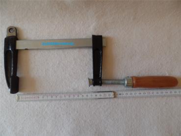 Preview: Pol-Zwinge, 400 A, 78x160 mm, Schiene 22x6 mm, mit Holzgriff # Preview: Pol-Zwinge, 400 A, 78x160 mm, Schiene 22x6 mm, mit Holzgriff #