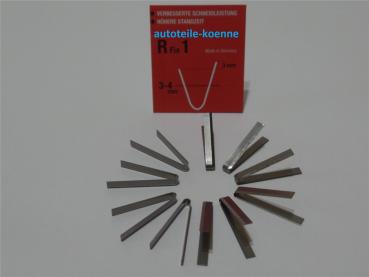 10x Profilschneidemesser 3-4mm R Fix 1 für RC414 RUBBER CUT + RILLFIT