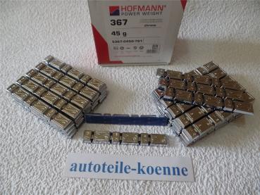 50x 45g Klebegewichte Hofmann Typ 367 Zink hochglanzverchromt PKW + Motorrad