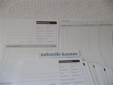 200x DIN A4 Werkstattauftrag KFZ Reparatur Auftragskarten Arbeitskarten