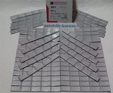 50x 60g Klebegewichte Hofmann Typ 361 Zink beschichtet OEM Linie Dicke 3,8mm