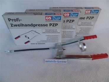 3x Profi Zweihand Fettpresse für 500g Schraubkartuschen PZP ZHFP Made in Germany