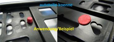 Preview: 10x Gummidämpfer gegen klappernde vibrierende dröhnende Kennzeichenhalter