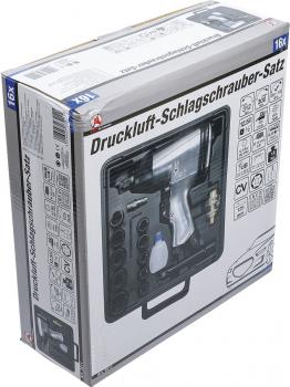 Druckluft-Schlagschrauber mit Werkzeugsatz + Reifenfüller Luftprüfer