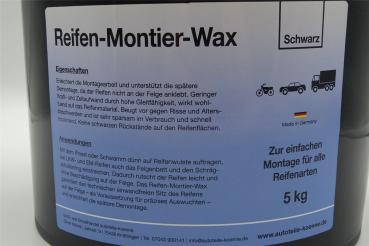 5Kg Universal schwarz Reifen Montage Montagepaste Montierpaste Made in Germany