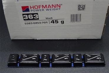 1x 45g Klebegewichte Hofmann Typ 363 schwarz Zink Stückelung 3x5g + 3x10g OEM