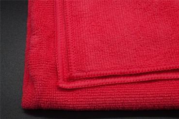 Preview: 5er Set Microfasertuch 40x40cm rot Mikrofaser Putztuch Universaltuch waschbar
