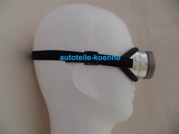 Stroofbrille farblose Gläser splitterfrei verz. Stahlblech Lederwulstpolster CE#