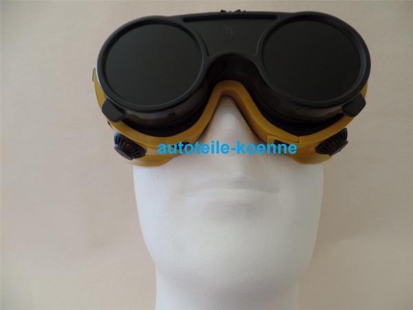Schweißerbrille mit Klapprahmen Schweißglas DIN 9 CE Zulassung nach EN 166/169 #