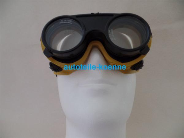 Schweißerbrille mit Klapprahmen splitterfreies Glas CE Zulassung nach EN166/169#