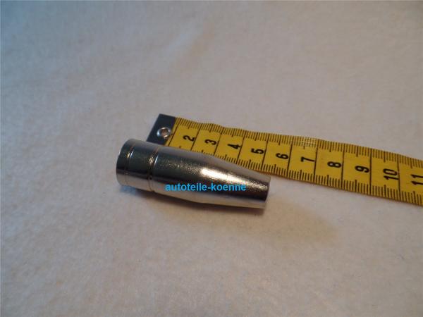 1x Gasdüse Plus 15 für Schaft Ø 12 mm steckbar konisch Ø 9.5 mm L=54 mm #