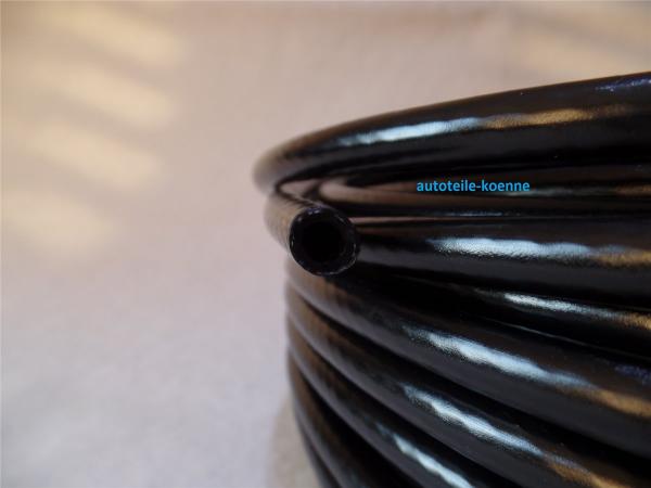 1m Gewebeschlauch PVC Querschnitt 5x2,0 mm schwarz bis ca. 10 bar Meterware #