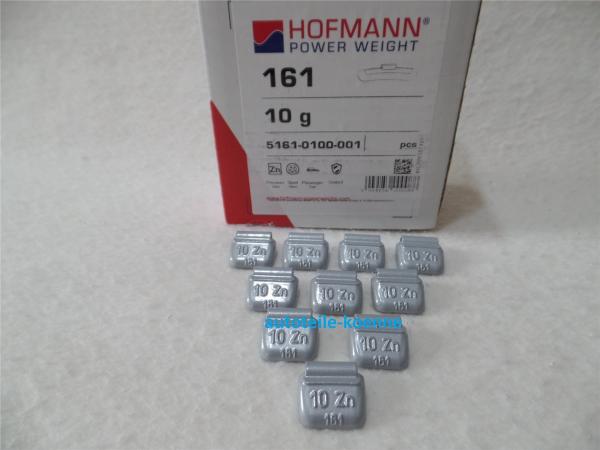 10x 10g Schlaggewichte silber beschichtet Typ 161 Zink für Stahlräder OEM Linie