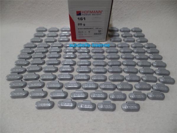 100x 20g Schlaggewicht silber beschichtet Typ 161 Zink für Stahlräder OEM Linie