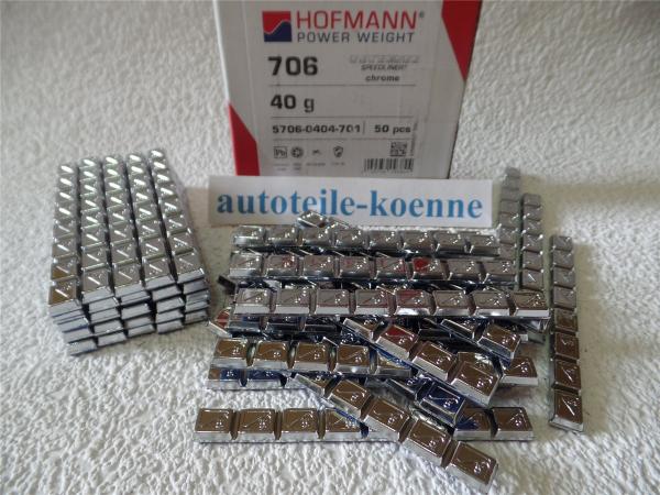 50x 40 Gramm Hofmann Motorrad Klebegewichte Stückelung 8x5 Gramm verchromt