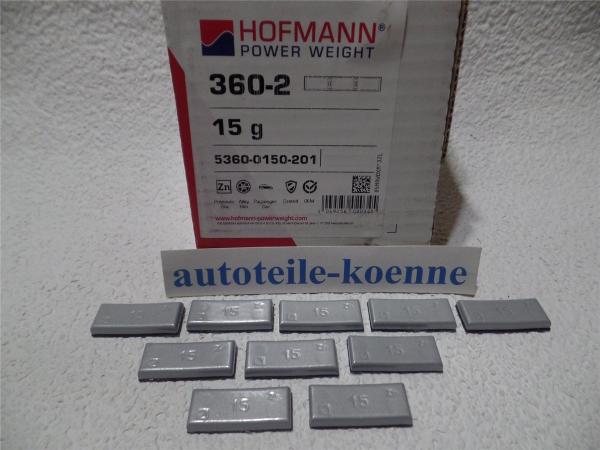 10x 15g Klebegewicht Hofmann Typ 360 Zink beschichtet Auswuchtgewicht OEM Linie