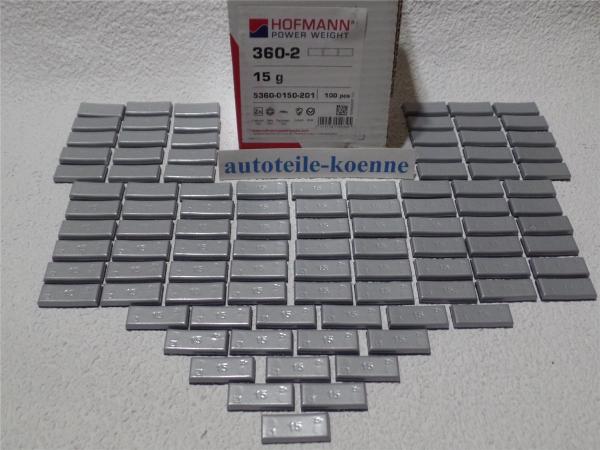 100x 15g Klebegewichte Hofmann Typ 360 Zink beschichtet OEM Linie