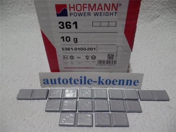 10x 10g Klebegewicht Hofmann Typ 361 Zink beschichtet Auswuchtgewicht OEM Linie