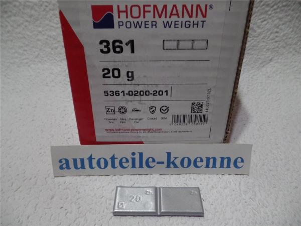 1x 20g Klebegewicht Hofmann Typ 361 Zink beschichtet Auswuchtgewicht OEM Linie