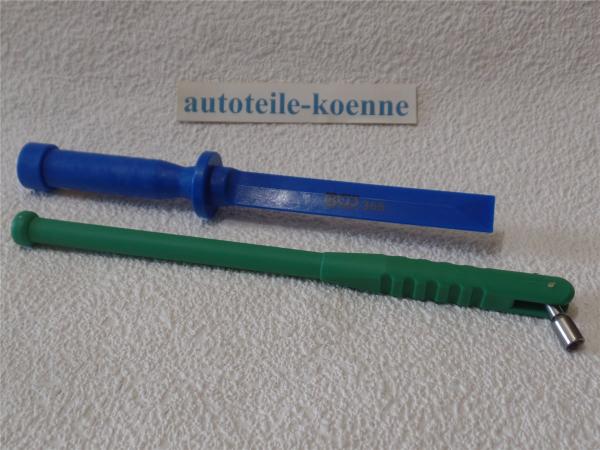 Ventileinzieher Kunststoff mit Ventilschrauber + Klebegewichtentferner Spachtel