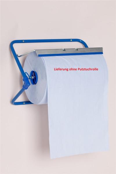 Wandhalter blau für Putzrollen bis 40cm Breite Putztuchrollenhalter Putztuch