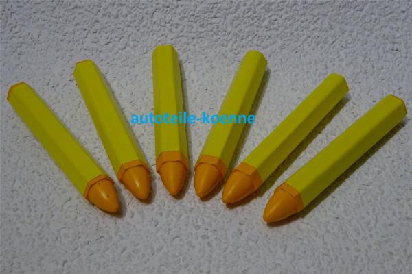 6x Signierkreide gelb Reifenkreide wasserfest Kreide Fettkreide Markierstift