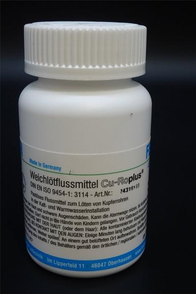 70g Weichlötflussmittel Cu-RoPlus Lötpaste Kupfer Fittingslötpaste DVGW